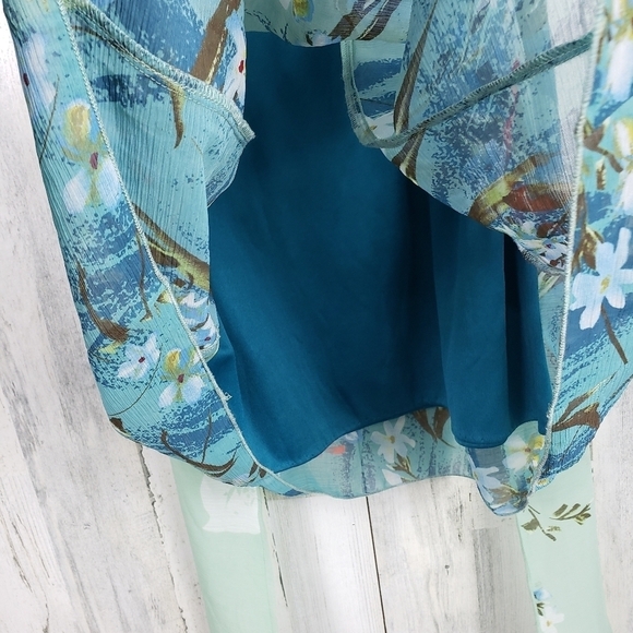 Approximate behavior sheer flower summer dress M - Picture 6 of 11